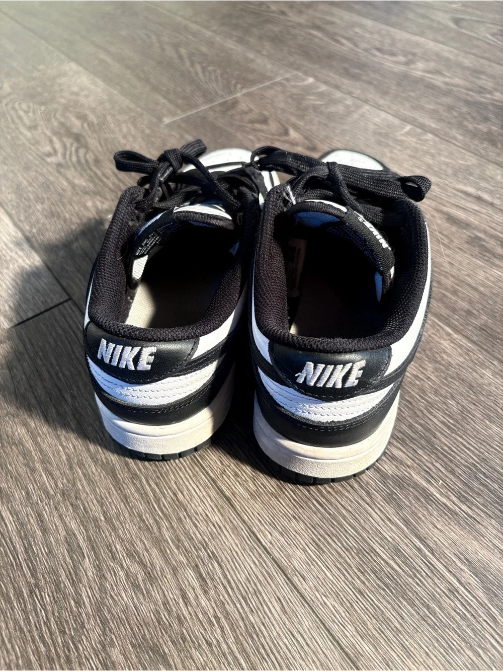 Nike Kids Black and White Low-Top Sneakers